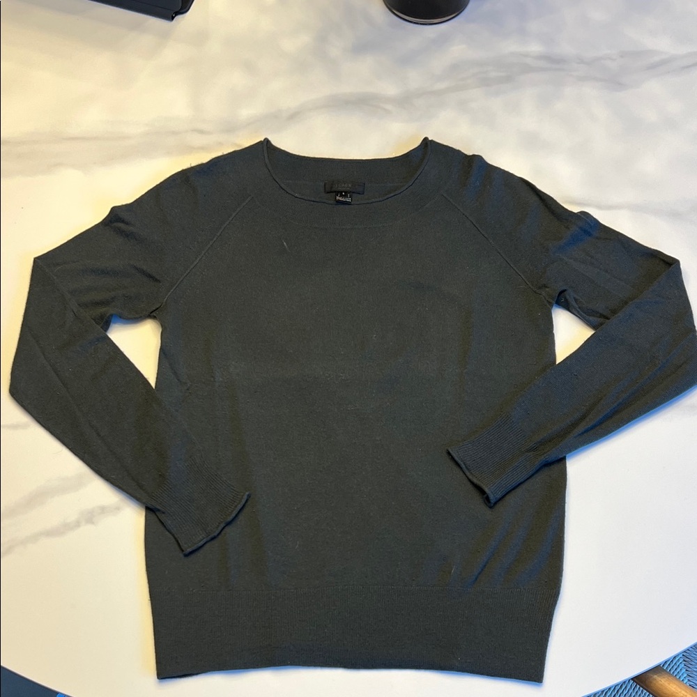 J. Crew Dark Gray Crewneck Cashmere Sweater